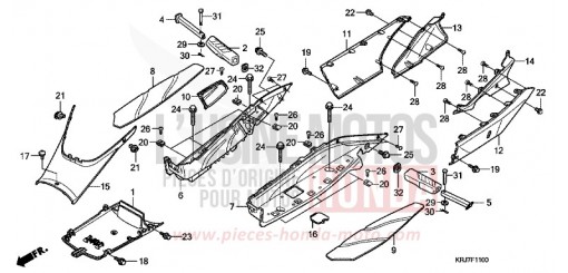FLOOR PANEL/CENTER COVER FES125B de 2011